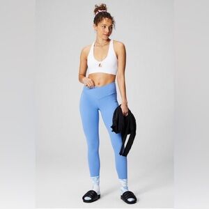 NWT- Fabletics PureLuxe High-Waisted Crossover 7/8 Leggings -SURF BLUE (24”) New